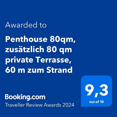 Penthouse 80Qm, Zusaetzlich 80 Qm Private Terrasse, 60 M Zum Strand-2